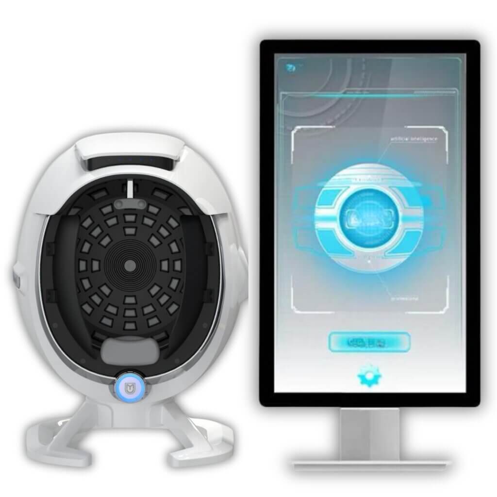 AI Skin Tester Kocci VIP con macro e micro analisi - Sistema avanzato di analisi cutanea con display separato