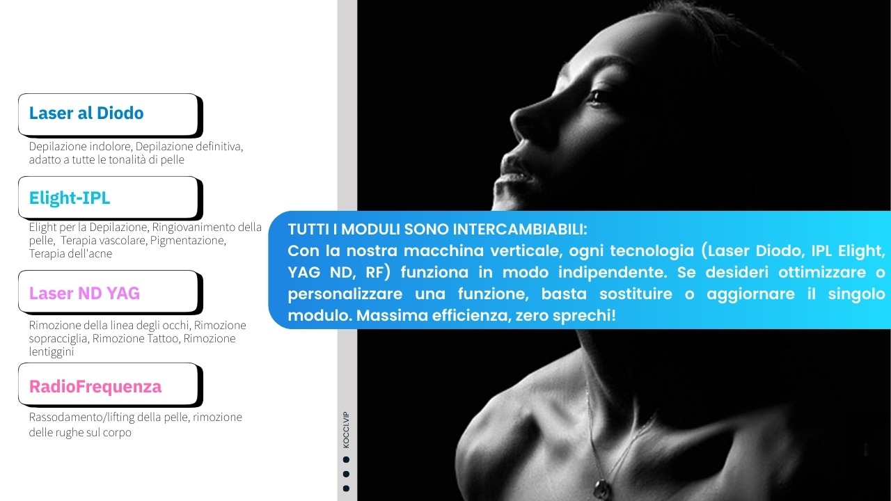 Multifunzione 4 in 1 laser al diodo ipl fotoringiovanimento nd yag tattoo removal rf radiofrequenza
