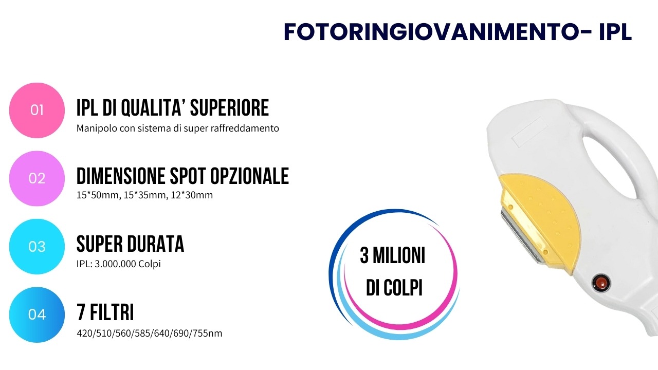 Multifunzione 4 in 1 laser al diodo ipl fotoringiovanimento nd yag tattoo removal rf radiofrequenza